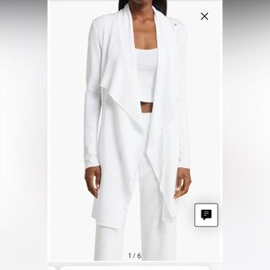 NWOT Lunya WHITE PIMA COTTON MULTI WEAR BELTED MOCK NECK ROBE WRAP Size M